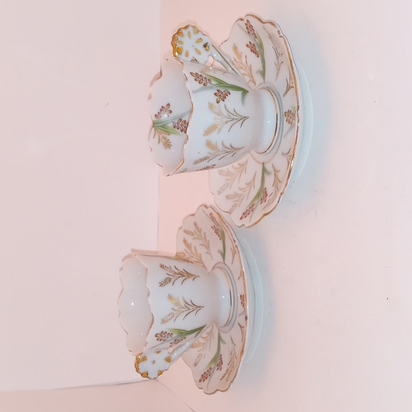 Vintage Ucagco China Hand Painted Gold Gilded Demitasse Cup and Saucer. Two Sets - Picture 2 of 8